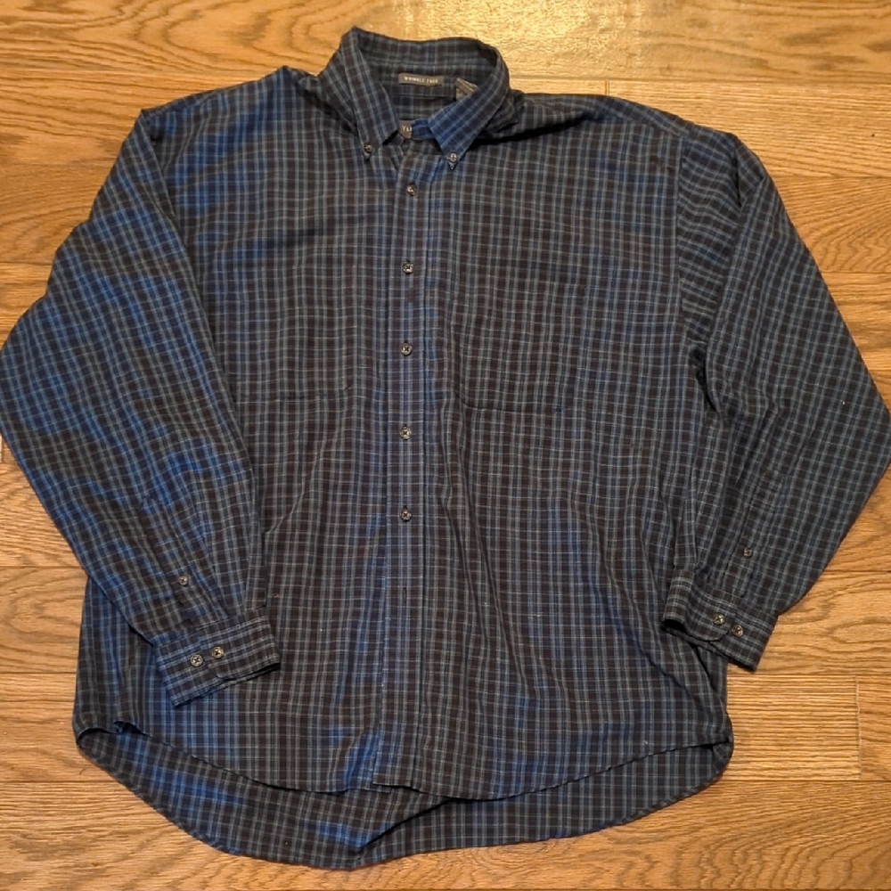 Van Heusen Blue Plaid Casual Shirt